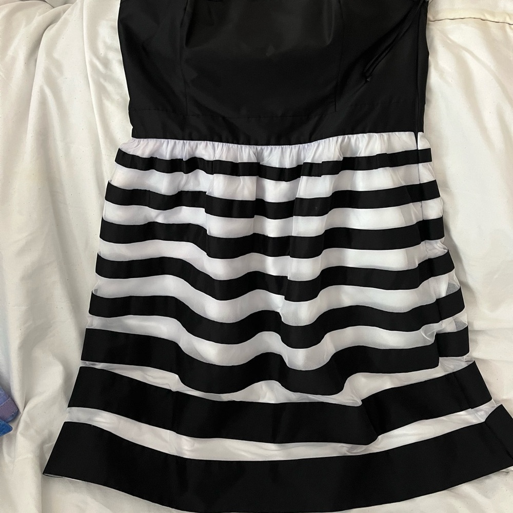 Black and White Striped Dress